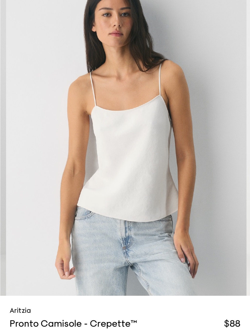 Aritzia Babaton Crepe Camisole in Champagne